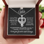 Eternal Love – Double Heart Necklace and Heart Card