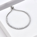 18K White Gold/Gold Diamond Bracelet - Adjustable Style - Image 3