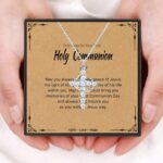 Rotatable crown cross necklace (full diamond zircon pendant clavicle chain)