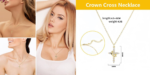 Rotatable crown cross necklace (full diamond zircon pendant clavicle chain) - Image 6