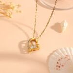 Eternal Heart - Heart-shaped Diamond-encrusted Fashionable and Versatile Collarbone Necklace - Image 2