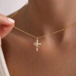 Rotatable crown cross necklace (full diamond zircon pendant clavicle chain) - Image 10