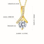Mermaid Tail Diamond-Studded Fashion Collarbone Necklace - Image 3