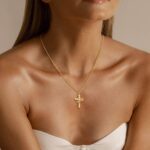 Rotatable crown cross necklace (full diamond zircon pendant clavicle chain) - Image 11