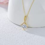Mermaid Tail Diamond-Studded Fashion Collarbone Necklace - Image 5