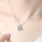 Eternal Heart - Heart-shaped Diamond-encrusted Fashionable and Versatile Collarbone Necklace - Image 8