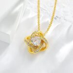 Lucky Four-Leaf Clover - Diamond Necklace - Image 3