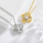 Lucky Four-Leaf Clover - Diamond Necklace - Image 2