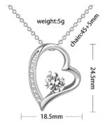 Eternal Heart - Heart-shaped Diamond-encrusted Fashionable and Versatile Collarbone Necklace - Image 9