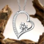 Eternal Heart - Heart-shaped Diamond-encrusted Fashionable and Versatile Collarbone Necklace
