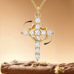 Rotatable crown cross necklace (full diamond zircon pendant clavicle chain) - Image 4