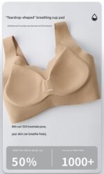 2-piece seamless backless sports bra set; one-piece sports bra that makes fuller busts appear smaller and provides support. Wire-free bra. - Image 8