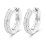 New S925 Sterling Silver Earrings with Full Diamond Moissanite Cuffs | Stylish and Exquisite Trendy Earrings | Unisex Style - Image 2