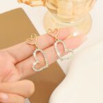 18K Heart Earrings - Luxury, Niche Style, High-End, Simple, Elegant, Trendy Design, Exquisite and Small. - Image 4