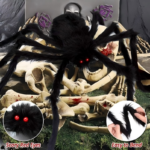 276" Halloween Decorations Spider Web Outdoor +59" Giant Spider Décor | Halloween Decorations Outdoor/Indoor, Yard/Home/Costumes Parties/Haunted House Décor, Triangular Huge Spiders Web - Image 3