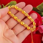 Women's Gold-Tone Openwork Filigree Bead Bracelet – Twisted-Pattern Lucky Bead Bracelet; A Sophisticated, Versatile, and Vintage-Style Piece Perfect for Gifting. - Image 5