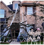 276" Halloween Decorations Spider Web Outdoor +59" Giant Spider Décor | Halloween Decorations Outdoor/Indoor, Yard/Home/Costumes Parties/Haunted House Décor, Triangular Huge Spiders Web - Image 5