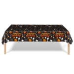 141-Piece Set (Serves 20) – Happy Halloween Disposable Party Tableware Set, Black Pumpkin Ghost Bat Paper Plates Cups Napkins Cutlery for Halloween Party Supplies Decorations - Image 5
