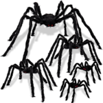 276" Halloween Decorations Spider Web Outdoor +59" Giant Spider Décor | Halloween Decorations Outdoor/Indoor, Yard/Home/Costumes Parties/Haunted House Décor, Triangular Huge Spiders Web - Image 7