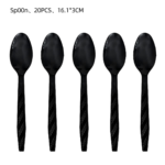 186-piece Halloween party tableware set includes 40 dinner plates (20 each of 7-inch and 9-inch sizes), 40 napkins, 20 paper cups, 20 sets of cutlery (knives, forks, spoons, and straws), plus 2 cake stands, 2 tablecloths, and 2 decorative banners. Featuring vintage-style designs with skulls, ravens, and graveyards, this disposable paper tableware set is perfect for decorating Halloween parties, haunted houses, and horror-themed events. - Image 10